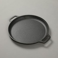 鑄鐵烙餅鍋煎餅鍋家用無塗層不粘鍋手抓餅煎餅果子工具生鐵鏊子, 1個, 鐵柄款（28cm）烙餅鍋單鍋無工具