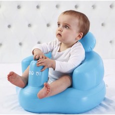 homekiss_shop 寶寶充氣幫寶椅 充氣沙發 學坐神器 寶寶洗澡椅 寶寶餐椅, 藍色