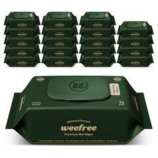 위프리 카밍 그린 엠보싱 아기물티슈, 20개, 70매, 75g