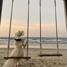 조립식돔하우스 1인용야외그네 야외그네 실외 흔들그네의자 해먹, 60cm 통나무x16cm 범용