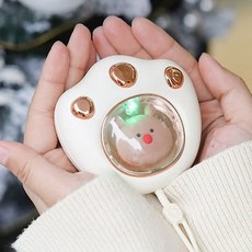 손난로 캐릭터 고양이 충전식 휴대용USB, 핑크