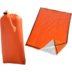 BESPORTBLE 비상용 수면 가방 열절연 생존 장비 캠핑 야외 모험 추운 날씨용 오렌지색 가볍고 컴팩트한