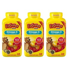 릴크리터스 오메가3 DHA EPA ALA, 220정, 3개