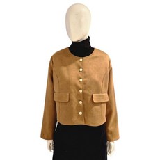 [백화점 홈쇼핑 정품] 에이비에프지 노카라 스웨이드 자켓 재킷 ADZ1HL01A