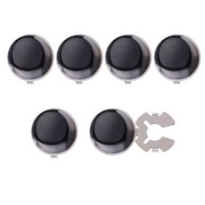 3쌍 황동 에나멜 카프버튼 의류 액세서리 15x6.5mm, 블랙