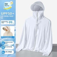 여성용 플러스 실크 자외선차단 경량 재킷 자켓 바람막이 트레킹 여름, 1개, 제이드화이트 UPF50 폴리에스터