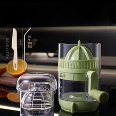 송빈 수동 착즙기 오렌지 레몬 수박 석류 주스 압착기, 민트그린 2세대 빨대 포함, 기본 모델명/품번