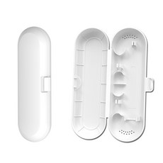 Alyson 通用款電動牙刷旅行盒，輕巧便攜，食品級材質，時尚外觀，多功能收納, 1個, 電動牙刷通用旅行盒(白)