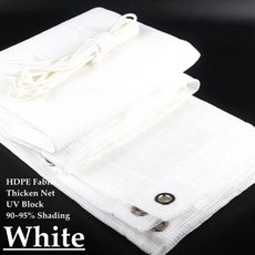 차광막 새로운 두꺼운 HDPE 패브릭 양산 안티 uv Pergola 일 음영 그물 테라스 발코니 화면 안전 개인 정보 보호 정원 울타리, 137) White 색상  1.2mx5m