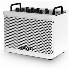 조요 15W 휴대용 기타 앰프 콤보 | 9개 프리앰프 모델 + 루퍼 드럼 머신 모듈레이션 딜레이 및 리버브 충전식 배터리 디지털 모델링 연습 솔로 소형 공연용 DC15S, Bassist, White