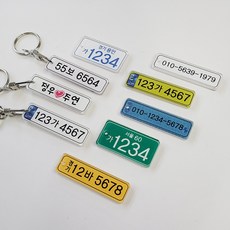 블레싱토퍼 자동차키링 오토바이 바이크 번호판 키링 키홀더 열쇠고리 주문제작, 02.신형번호판