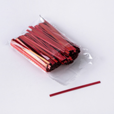 빵끈 컬러타이 베이커리 포장끈 봉지끈 전선끈 8cm 800개입 x 3, 레드, 3개