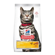 希爾思 Hill's Science Diet 泌尿道毛球控制 成貓配方 雞肉特調食譜 1.58kg, 1個, 成貓泌尿道毛球控制 雞肉特調食譜, 雞