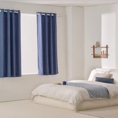 모던하우스 ON 메모리 반창문 암막커튼 네이비 140x180 2개세트 아일렛 513789