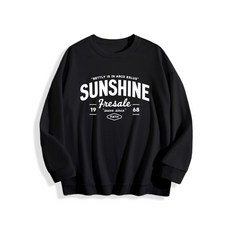 퓨어몰링 남자 레터링 오버핏 맨투맨 라운드넥 긴팔티