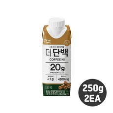빙그레 더단백드링크 250ml 드링크커피 2개입/단백질드링크/우유단백질/단백질보충, 2개