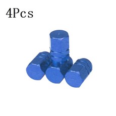 자동차 바퀴 타이어 밸브 스템 캡 알루미늄 림 커버 자동 모토 액세서리 도구에 대한 Airdust 방수, Blue 4pcs