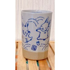 日本進口手握杯 壽司湯吞 可愛貓頭鷹造型杯, 1個, 兔（大）new