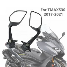 颶風騎士 適用於YAMAHA雅馬哈 TMAX530 TMAX560 機車後視鏡 公路賽車後視鏡 倒車鏡 反光鏡, 1個, 黑色