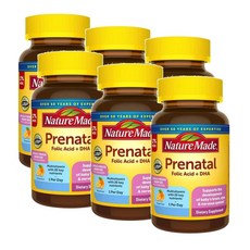 네이처메이드 프리나탈 엽산 + DHA 소프트젤 Nature Made Prenatal with Folic Acid, 6개