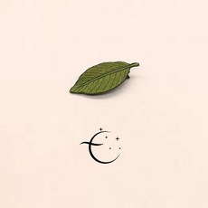 綠葉髮夾 簡約森系髮飾, 1個裝, 1個裝 -綠色葉子, 綠色葉子