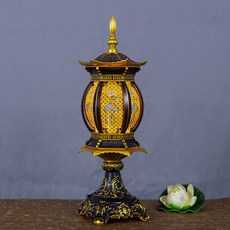 仿古宮燈財神燈關公燈佛前供燈led蓮花燈長明燈佛堂心經大號神燈 神明燈 供佛燈 長明燈 佛燈供燈 風水 擺飾 招財 佛燈, 【一支專拍】14.5寸蓮花款/黑金色, 1個