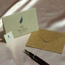 로준 프리미엄 잎새 편지 카드 미니, 3세트, 티리프