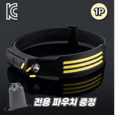 꼼꼼희컴퍼니 C타입 충전 LED 헤드랜턴, 1개, 블랙(LED 3줄형)