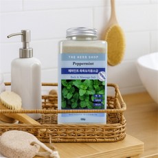 룸플리 더허브샵 바디솔트 마사지 스크럽 페퍼민트 미용소금 900g 발마사지 바디스크럽 사우나