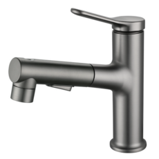 精銅三功能抽拉龍頭（拉絲.槍灰）, 1個