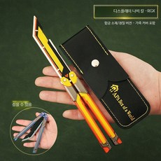 버터플라이 나이프 모형 금속 장난감 발로란트 코스프레 소품 검 모델 장식품, 1개, 20CM 나비 칼 가죽 케이스 옐로우