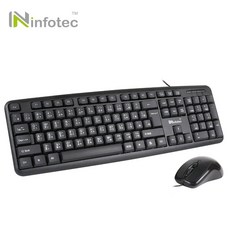 infotec KM101 USB有線標準型鍵盤滑鼠組