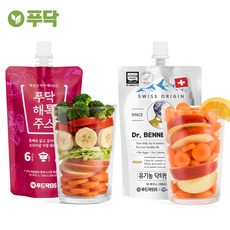 푸드닥터S 푸닥 해톡주스 X 유기농 벤나주스 반반과채주스 CCA주스 ABC주스, 1세트, 100ml