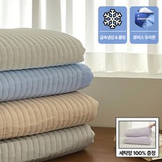 [100% 세탁망 증정] 잠쏙 급속냉감 휴비스 듀라론 싱글 퀸 킹 라지킹 이스턴킹 아이스셀 12colors, 썸머라이프 [스카이블루]