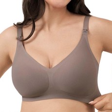 JOYNCLEON 임산부용 브라 임신 수면 브라렛 모유 수유 여성용 수유 가운 자연스러운 모양 이음매 없는 매우 편안한 임산부 브라 브라운 브라운. M 446886