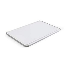 키친에이드 KitchenAid 둘레 트렌치와 미끄럼 방지 가장자리가 있는 클래식 도마 식기 세척기 사용 가능 27.9cm x 35.6cm(11 14인치) 화이트 및 그레이, 18.1"L x 12"W, 화이트/그레이