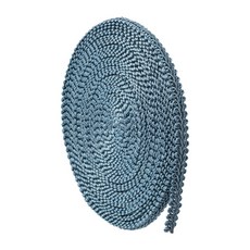 자수 레이스 트림 튤 오픈워크 레이스 민족풍 트림 DIY 의상 장식 웨딩, 스틸 블루, 1개