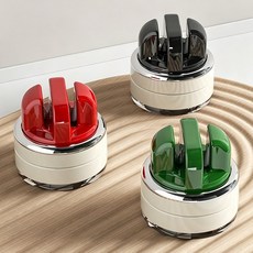 가정용 칼갈이 주방 미니 흡반 칼갈이, 1개, 붉은색