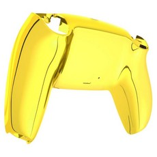 EXtremeRate Custom Grip Back Plate Bottom Shell Compatible with p s 5 Controller Replacement Cove, 크롬 골드