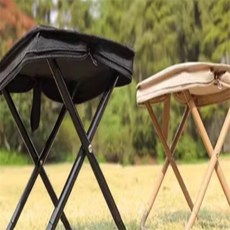 파랑파랑몰 휴대용의자 경량접이식의자파우치, 베이지