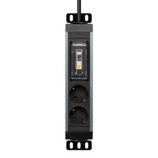 4000W 고용량 알루미늄 2구 멀티탭 누전차단 서버탭, 7m, ELCB270SGDG 스페이스 그레이, 1개