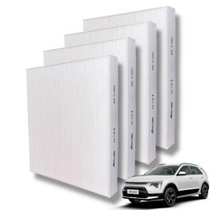 에어루브 E11 PM0.3 초미세먼지 제거율 99.9% 니로 하이브리드 에어컨 필터, 4개, 니로 전기차(EV)-H134