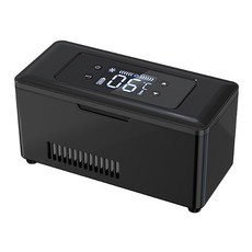 迷你車載冷藏箱，雙電池便攜式冰箱，智能溫控保鮮，戶外旅行家用, 冷藏盒第三代黑色雙電池, 黑色