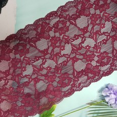 dklace 스판레이스모음 / 스판레이스 6-54051 폭 23cm 자가드, Wine, 1개
