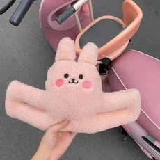 小九新品 機車防撞頭墊 兒童安全座椅保護枕 摩托車頭部防撞墊, 座椅款粉兔, 1個