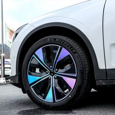 아이리온 폴스타2 호환 19인치 휠스티커, 폴스타2 전용 포지드카본_블랙, 1세트