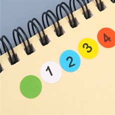 모노 숫자 번호 스티커 숫자스티커1-10, 1~50 레드