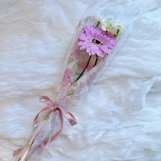 香皂向日葵花束 香氛花束 畢業花束, 單朵向日葵-桃粉, 1件
