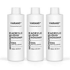 VIARAND Monomer 아크릴 파우더 용 아크릴 네일 리퀴드 12oz 전문 비 황변 포뮬러 중간 시간 건조 아크릴 액체 모노머, 1개