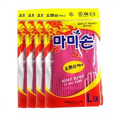 [마미손] 고무장갑 오른손 하나, 대(L), 4개
